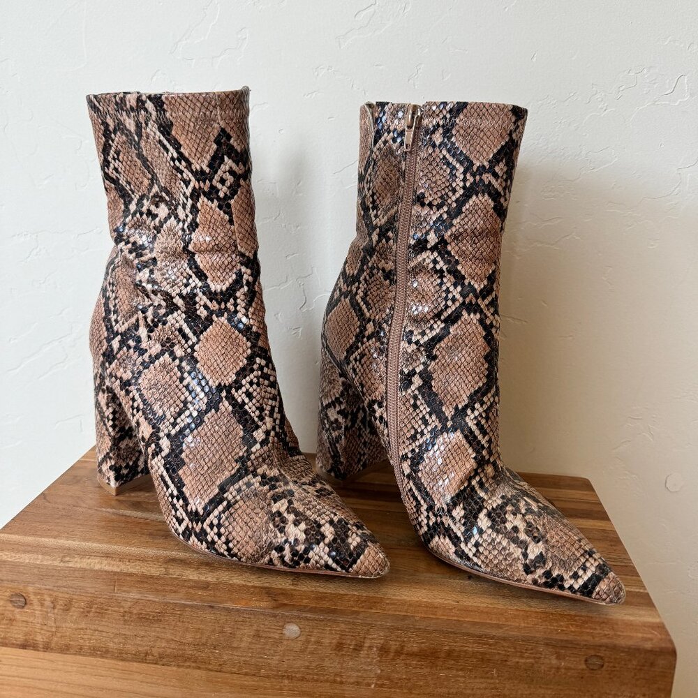 Jeffrey Campbell Snake skin booties